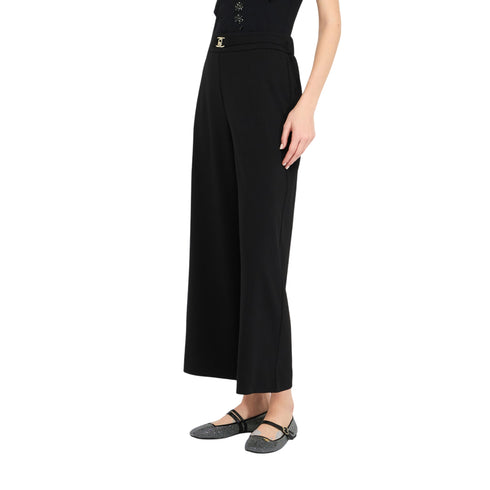 Pantalone Donna cropped con cinta modella laterale